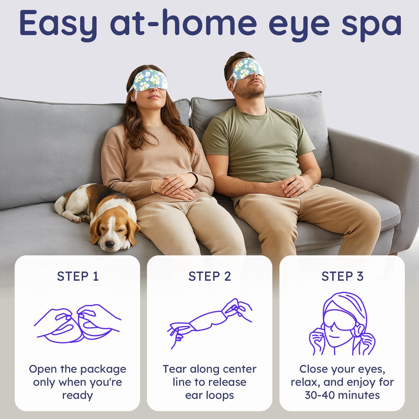 16 Pack Jasmine Steam Eye Mask for Dryness, Puffiness, Strain & Relaxation, Heated Eye Mask for Sleep & Travel, Self-Heating & Disposable Warm Compress, Travel Essentials, Relaxation Gifts for Women