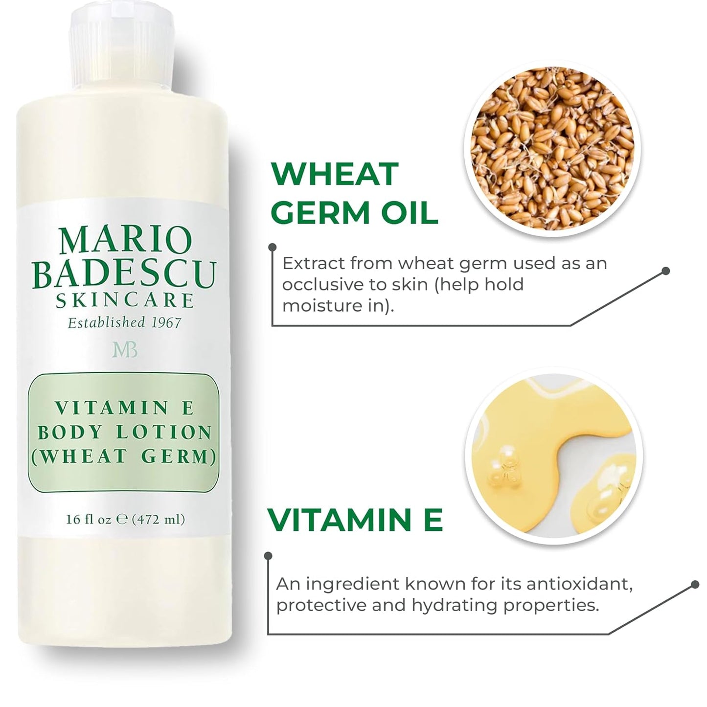 Mario Badescu Body Lotion, Nourishing and Softening Body and Hand Moisturizer For All Skin Types