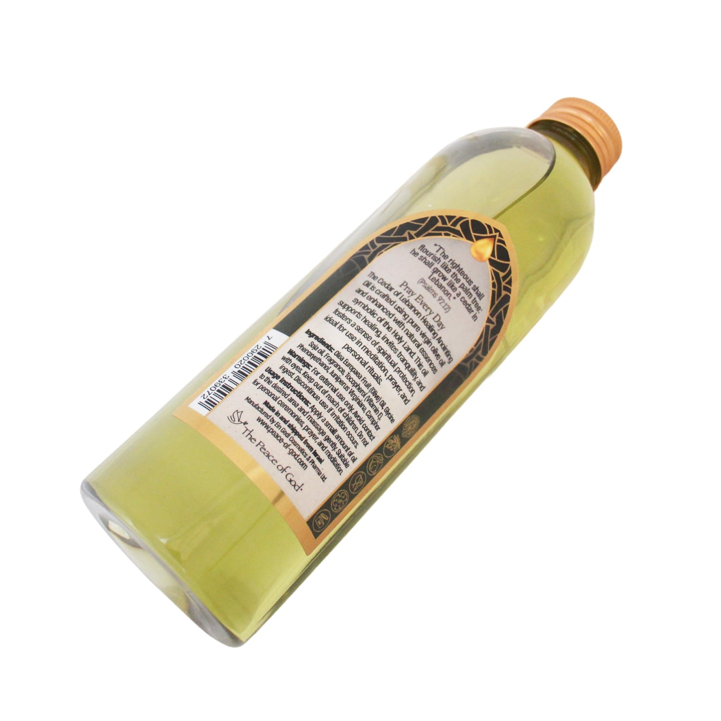 Cedar of Lebanon Scented Blessed Holy Anointing Oil Bottle for Christian Prayer, Meditation from Israel Jerusalem - 250 ml | 8.5 fl.oz.