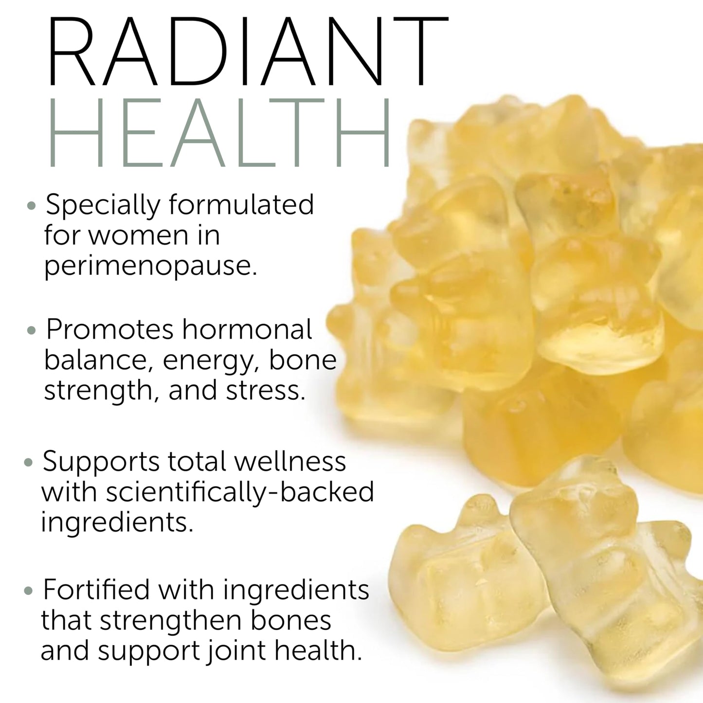Perimenopause Supplements Women | Premenopausal Gummy Vitamins | Relief for Hormonal Balance & Mood Swings | Supports Menstrual Cycle Regulation | 60 Vegan Gummies