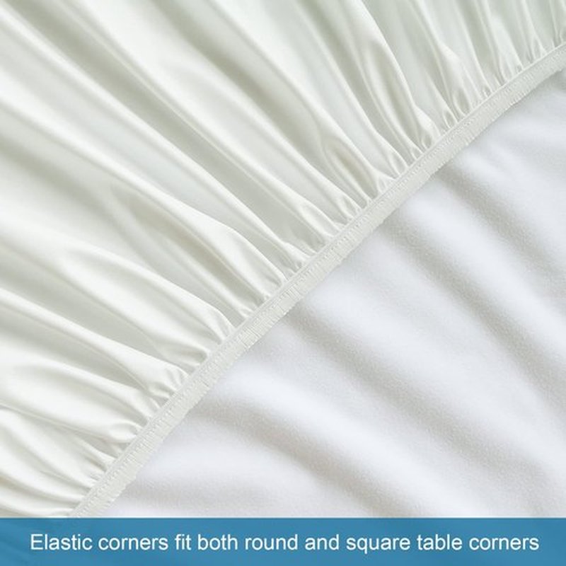 Waterproof Massage Table Sheets, Massage Table Cover Set 2- Piece Include Massage Fitted Sheet and Face Cradle Cover Ultra Soft & Skin-friendly Fit Massage Table & Facial Bed, White, 36×77×7