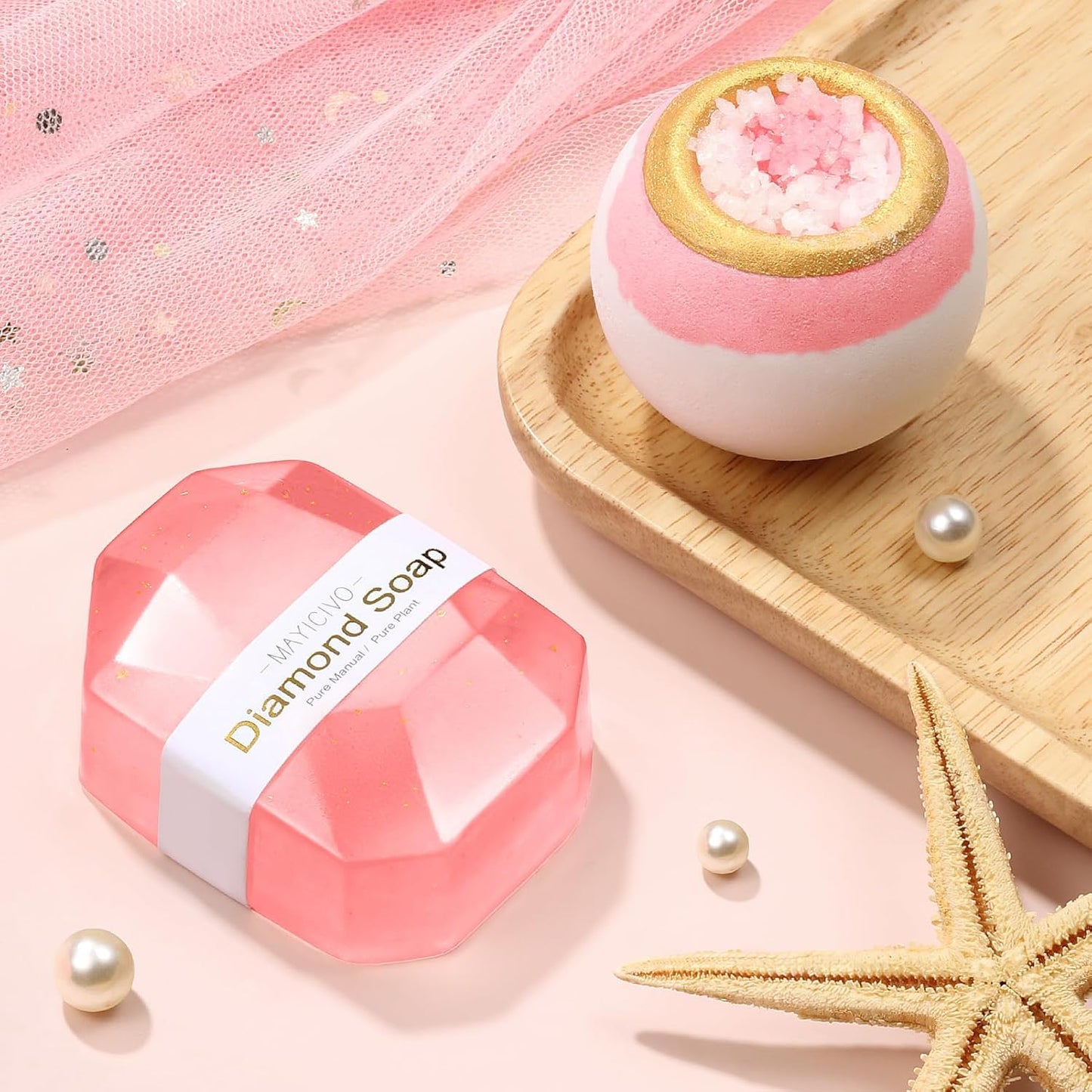 Birthday Self Care Gift Basket for Women Pink Cozy Blanket Tumbler Candle