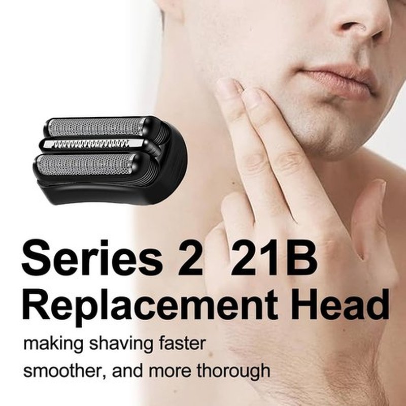 Series 2 21B Electric Replacement Shaver Head Accessories blade Compatible with Braun Series 2 Foil Shaver Replacement Heads 21b 3010s, 3040s,5409,etc for Braun Part 21b （2PACKS）