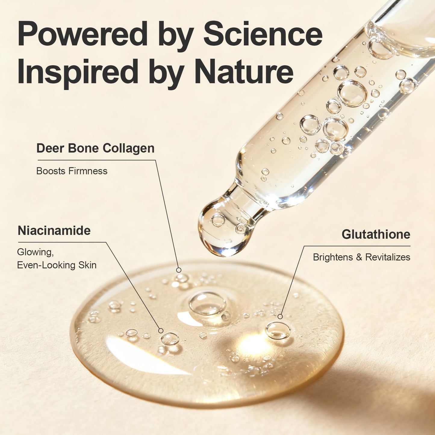 Anti-Aging Collagen Face Serum with Niacinamide & Glutathione – Firming, Deep Hydrating & Brightening Serum with Hyaluronic Acid for Improving Appearance of Fine Lines, Wrinkles & Skin Elasticity