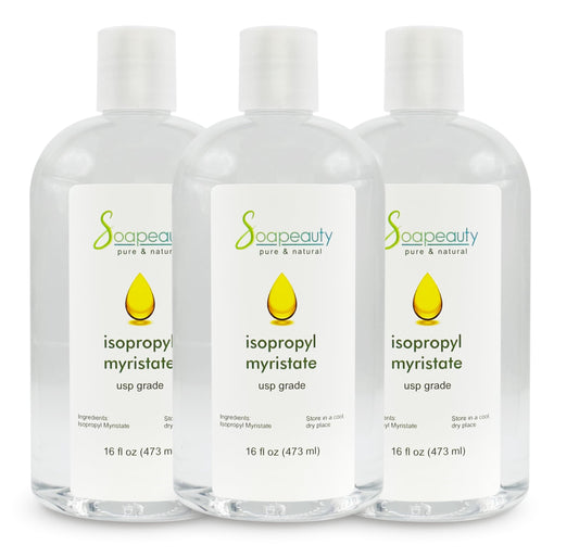 ISOPROPYL Myristate Cosmetic Grade for Soap Making, Fragrances, Shampoo, Creams & Lotion, Makeup & Adhesive Remover, Antiperspirants & Deodorants | 48 fl oz (3 x 16 fl oz)