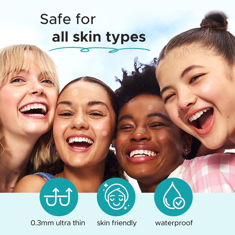 Acne Patches - Hydrocolloid Pimple Patch with Tea Tree & Calendula Oil | 560 Invisible Zit Patches in 4 Sizes