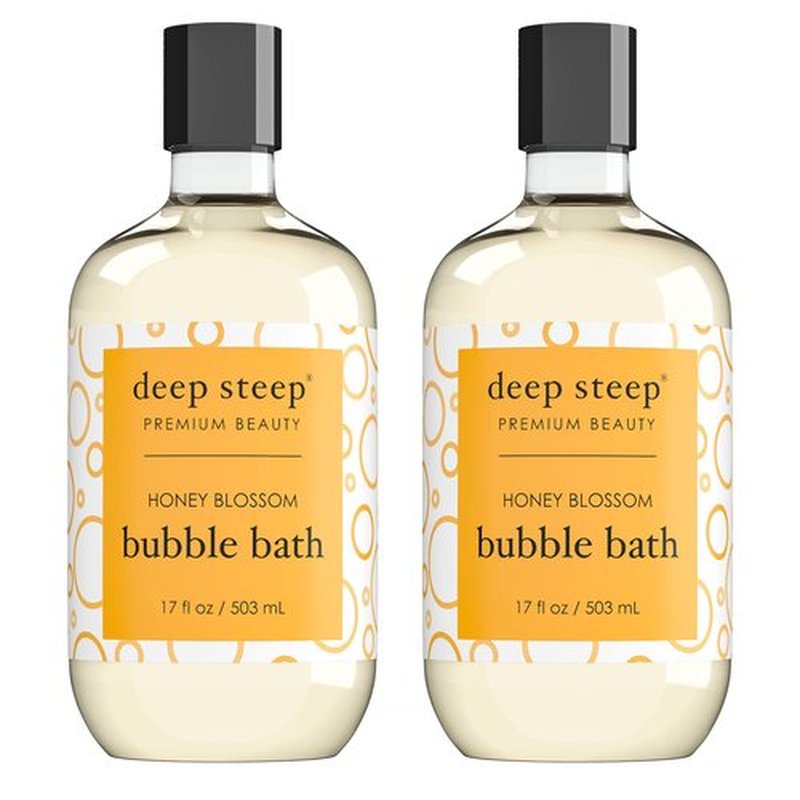 Deep Steep Bubble Bath, 17 Ounce (Pack of 2) (Honey Blossom)