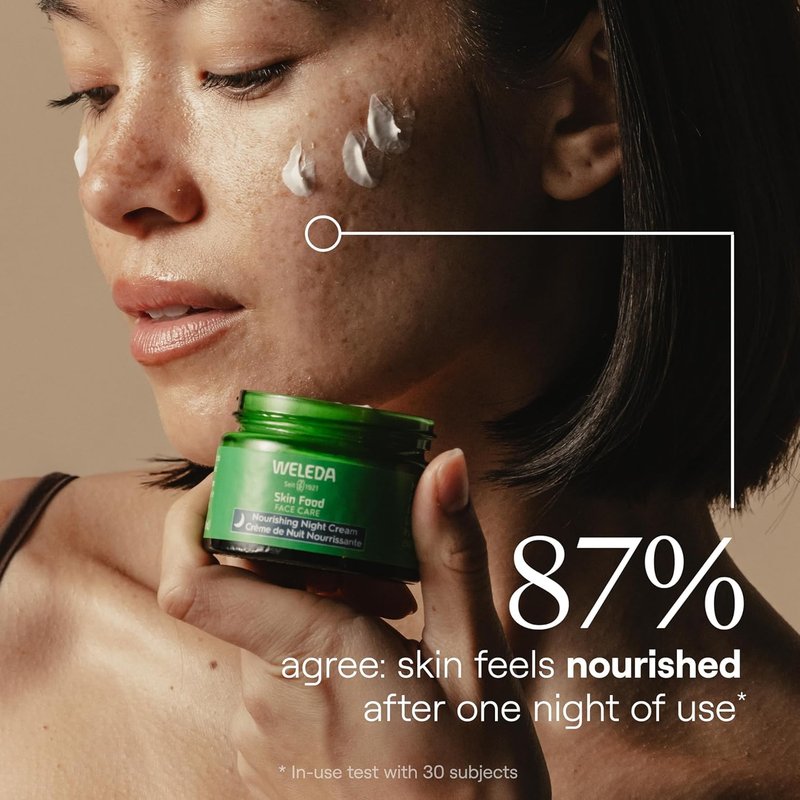 Weleda Skin Food Night Cream - Nourishing Plant-Based Moisturizer with Sacha Inchi Oil & Cica | 1.3 Fl Oz