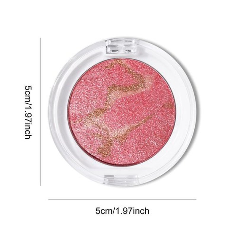 KYDA Baked Blush, High Glossy Face Blusher, Shimmer Pressed Powder Blush, Buildable Lightweight Formula, Radiance Pink Glow Blush Makeup, Multiuse Baked Powder for Face Eye Cheeks, #04
