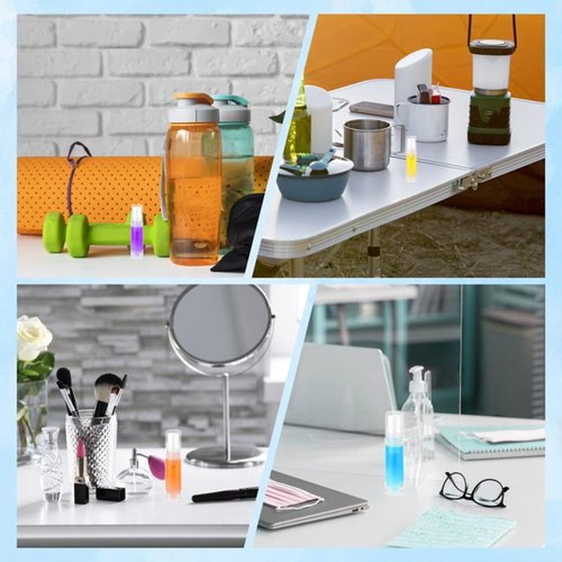 Giantree 6 Pcs 10ml Vacuum Lotion Bottles, Mini Pump Bottle Airless Travel Bottles, Clear Airless Pump Bottles Refillable Lotion Pump Bottles Containers Foundation Toiletries Vacuum Container(10ML)