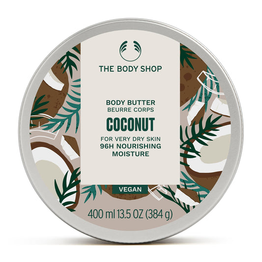 The Body Shop Coconut Body Butter – Nourishing & Moisturizing Skincare for Very Dry Skin – Vegan – 13.5 oz