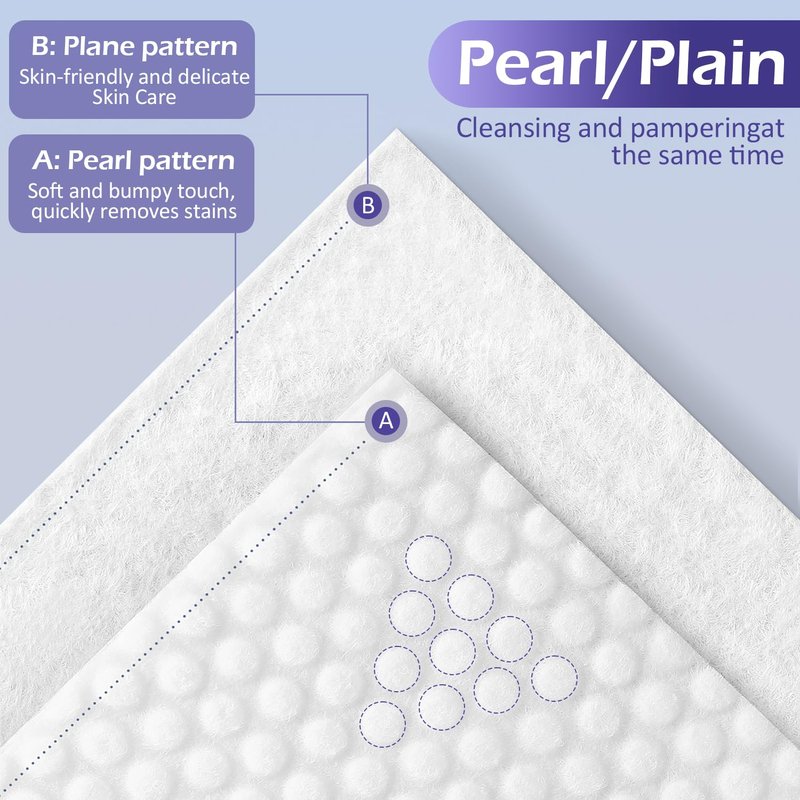 Disposable Face Towels - 200 Count Soft Cotton Dry Wipes | Ideal for Cleansing, Skincare & Makeup Removal
