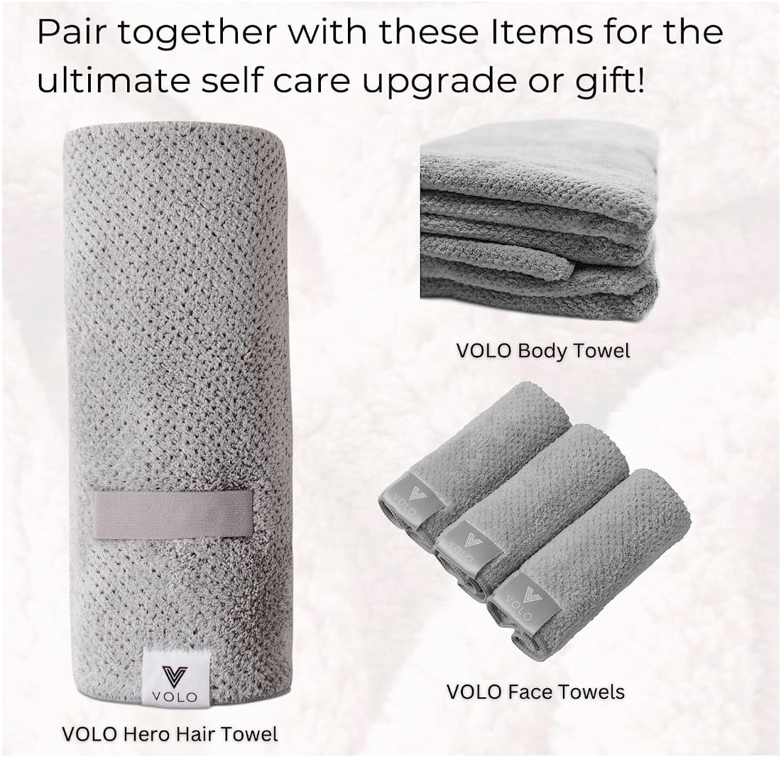 VOLO Spa Headband & Wristbands - Makeup Hair Holder, Stops Water Drips - Bundle