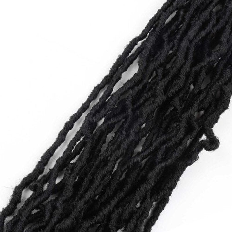 7 Packs Faux Locs Crochet Hair 30 Inch Soft Locs for Distressed Locs Butterfly Locs Crochet Hair for Women (30 Inch(Pack of 7) 1#)