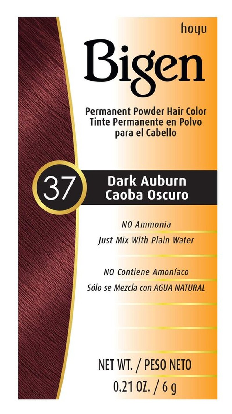 Bigen Powder Hair Color #37 Dark Auburn 0.21 Ounce (6ml) (3 Pack)