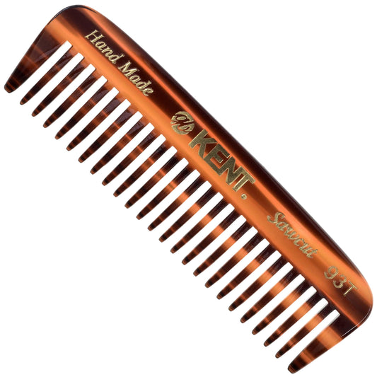 Kent 93T Mini Beard Comb - Wide Tooth Men's Travel Comb for Facial Hair Detangling