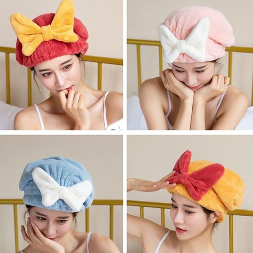 New Super Absorbent Hair Towel Wrap for Wet Hair, Super Absorbent Hair Towel Wrap for Wet Hair, Microfiber Hair Towel Wrap, Hair Towel Wrap for Women, Quick Dry Microfiber Hair Towel (MIX-4PCS)