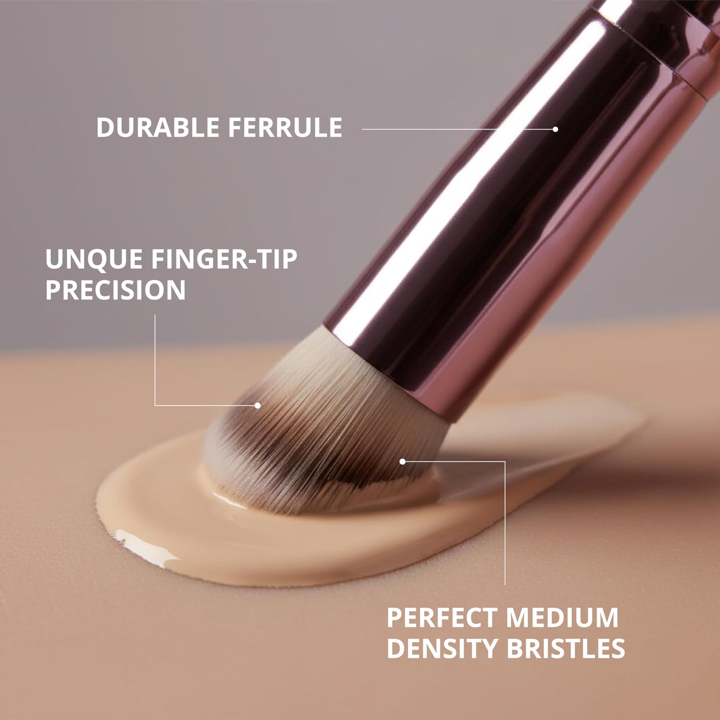Lamora Concealer Makeup Brush - Small Angled Under Eye Nose Contour Brush