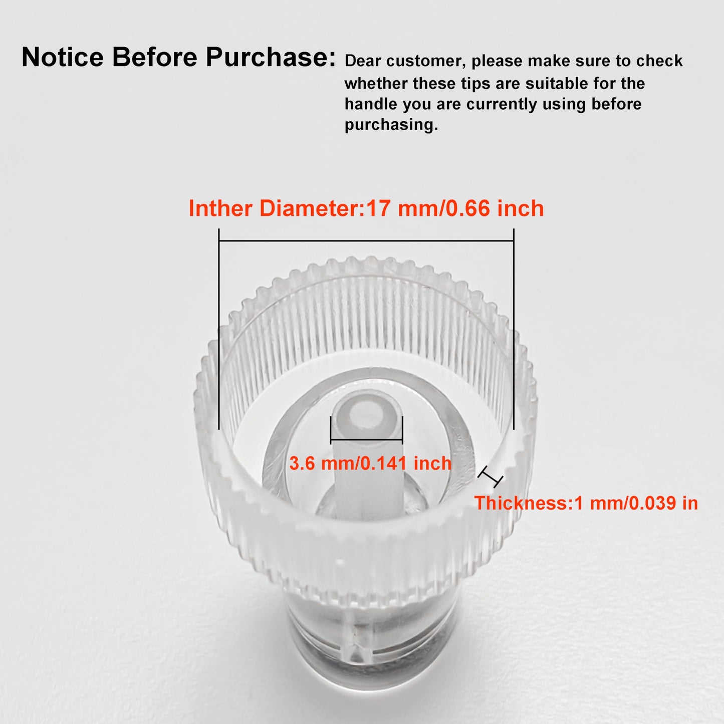 Elitzia Heads Aqua Peel Water Scrub Tips Plastic 2 Caps Replacement Acceossories Beauty Machine Spare Parts ETTIP22 Suitable for ETAF1324 ETDN7