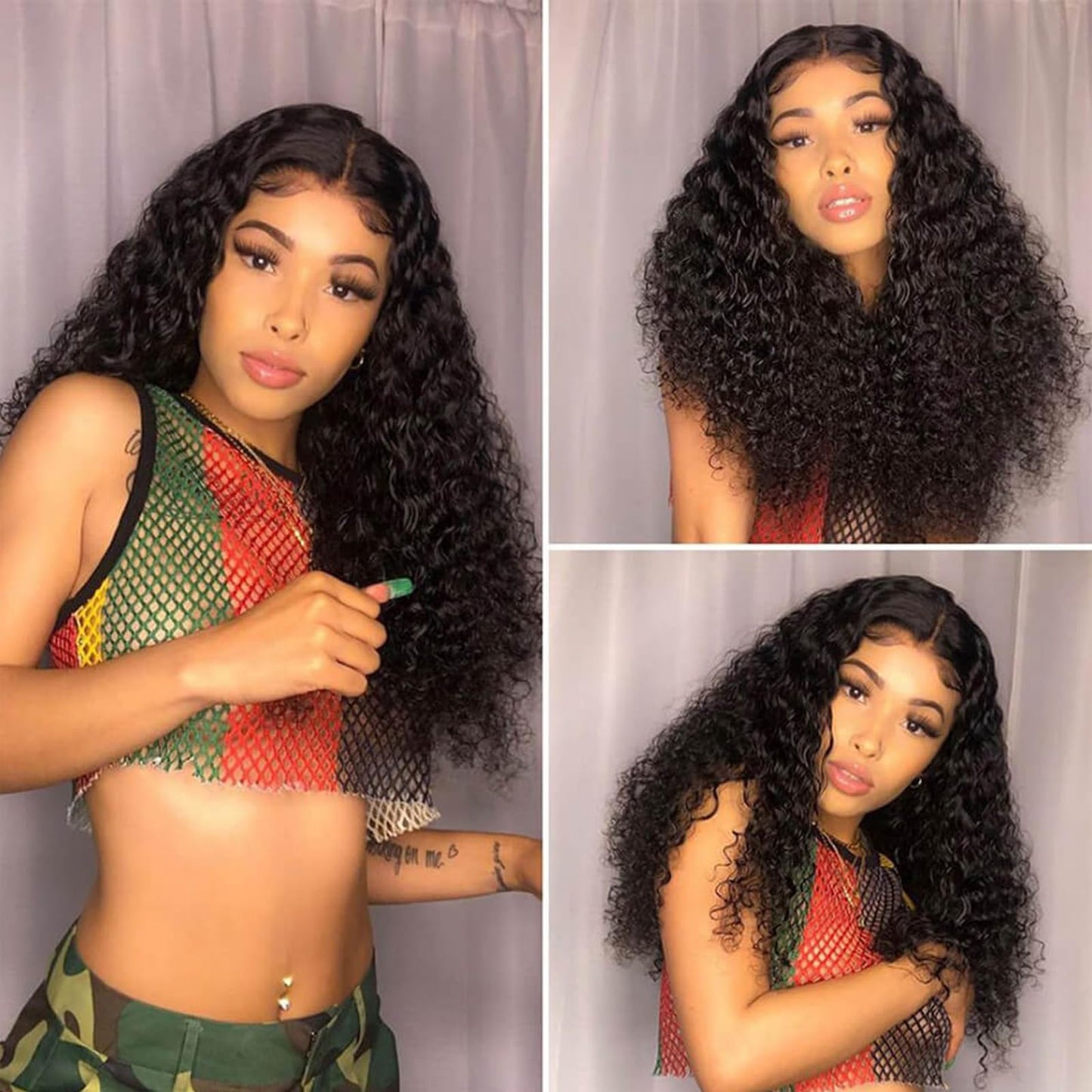 Viyaviya Brazilian Water Wave Human Hair 1 Bundles 18 Inch Wet and Wavy Human Hair Wavy Bundles 100% Unprocessed Brazilian Virgin Hair Curly Water Wave Bundles Hair Extensions Human Hair Bundles