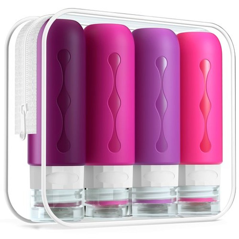 Gemice Travel Bottles for Toiletries Tsa Approved Size Containers BPA Free Leak Proof Tubs Refillable Liquid Accessories Cometic Shampoo and Lotion Soap