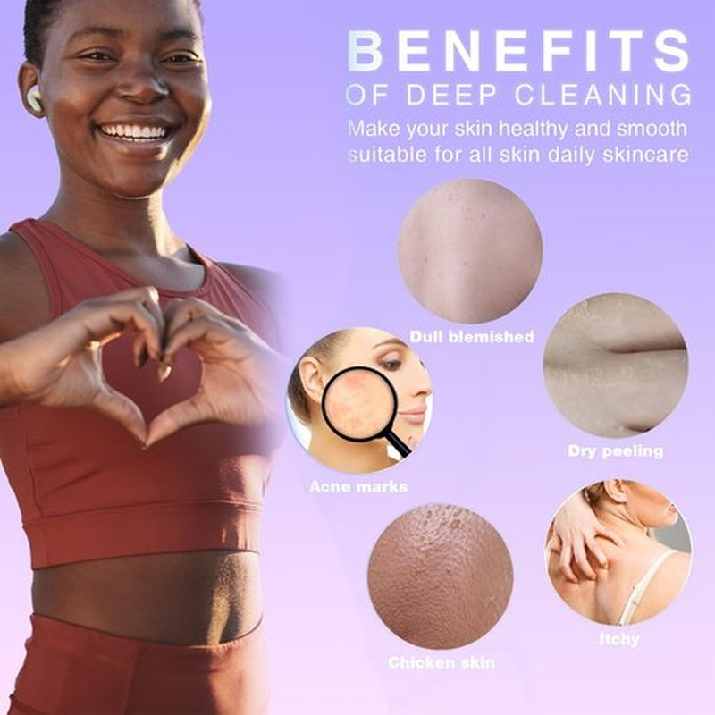 RIUOTA 4 African Net Sponge Mesh Long Mesh Bath Sponges - Exfoliates and Refreshes Skin for a Silky Smooth Shower Experience (Brown, Blue, Purple,Grey)