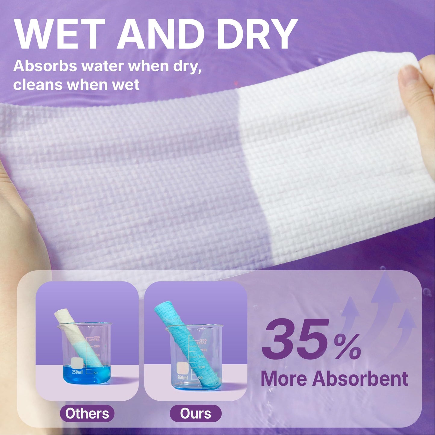 Serenorch Disposable Face Towels XL, 50 Count