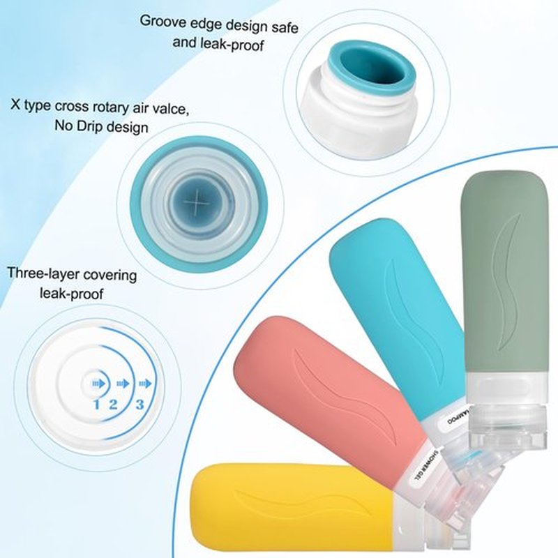 19 Pack Travel Size Toiletries Containers Refillable Perfume Bottles Tsa Approved Travel Toiletry Bag For Women Must Haves Accessories Travel Essentials