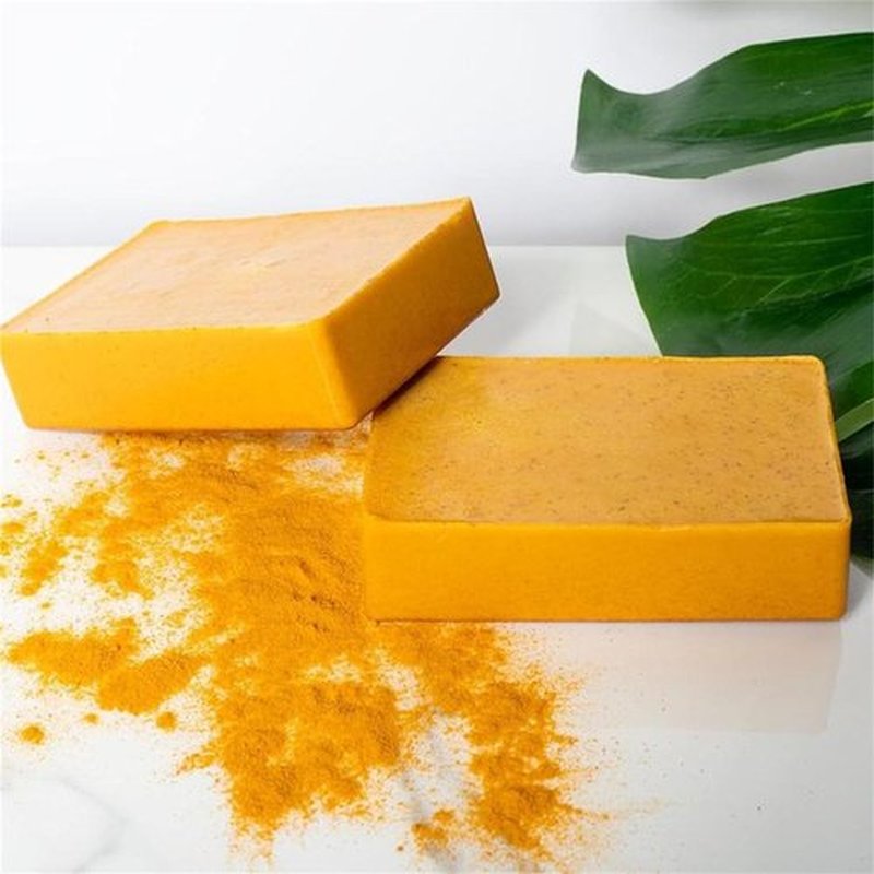 Turmeric Soap Bar - Lemon Turmeric 𝐊𝐨𝐣𝐢𝐜 𝐀𝐜𝐢𝐝 Soap, Natural Organic Turmeric Face & Bath Soap Bar for Face & Body, Deep Cleansing & Smoothing Skin (KLA-1PCS)