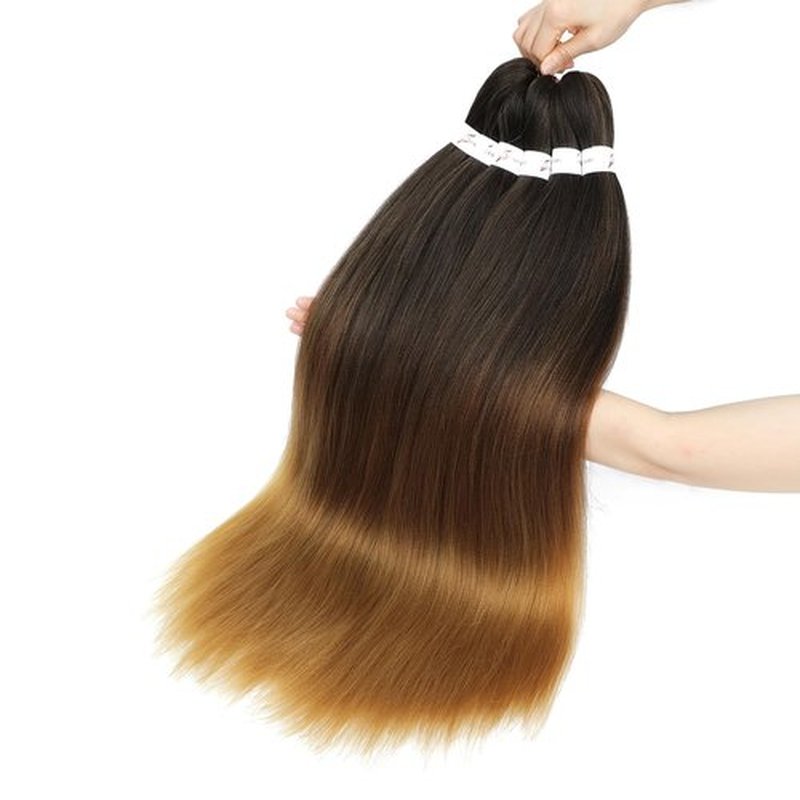 Pre Stretched Braiding Hair Soft Yaki Texture Braiding Hair for Braids Professional Hot Water Setting Synthetic Crochet Hair Extensions(26"1B/30/27)