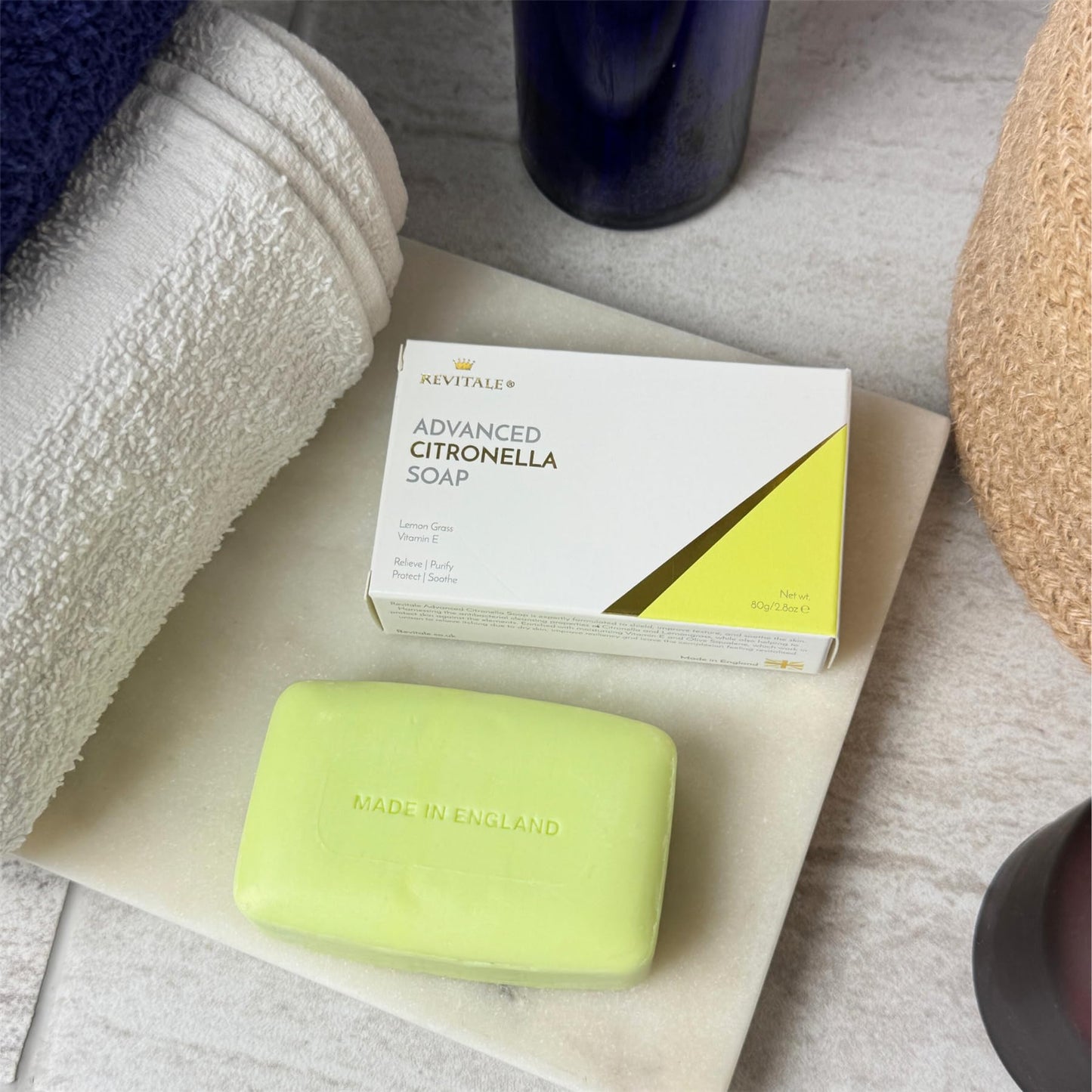 REVITALE Advanced Citronella & Lemongrass Soap – Purifying & Soothing Bar for Fresh, Protected Skin