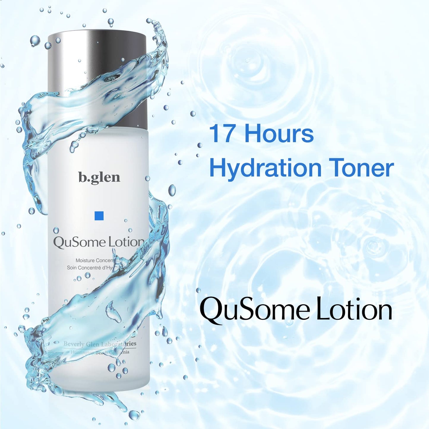 b.glen QuSome Lotion (120mL/4.06fl.oz.) QuSome Moisturizing Toner for Dry & Sensitive Skin | 17-Hour Deep Hydration | Made in Japan