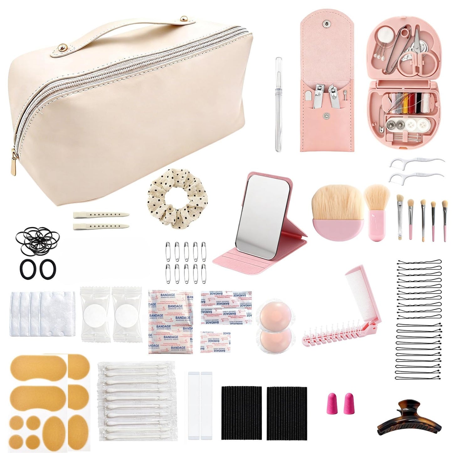 RISESAILS 80+ Piece Wedding Emergency Kit for Brides Ultimate Wedding Essentials and Bridal Shower Gifts Portable Cosmetic Case for Travel and Stuff
