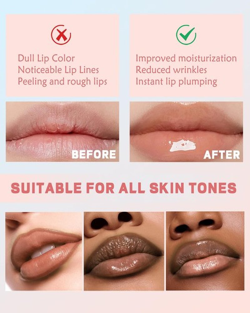 Peel Off Lip Liner Stain & Lip Gloss Set,Long Lasting Waterproof Nude Lip Stain Peel off Tattoo Lip Liner&Tinted Rose Lipstick Combo Non-Stick Cup Transfer Proof Lip Stain Color for Women Makeup,Set B