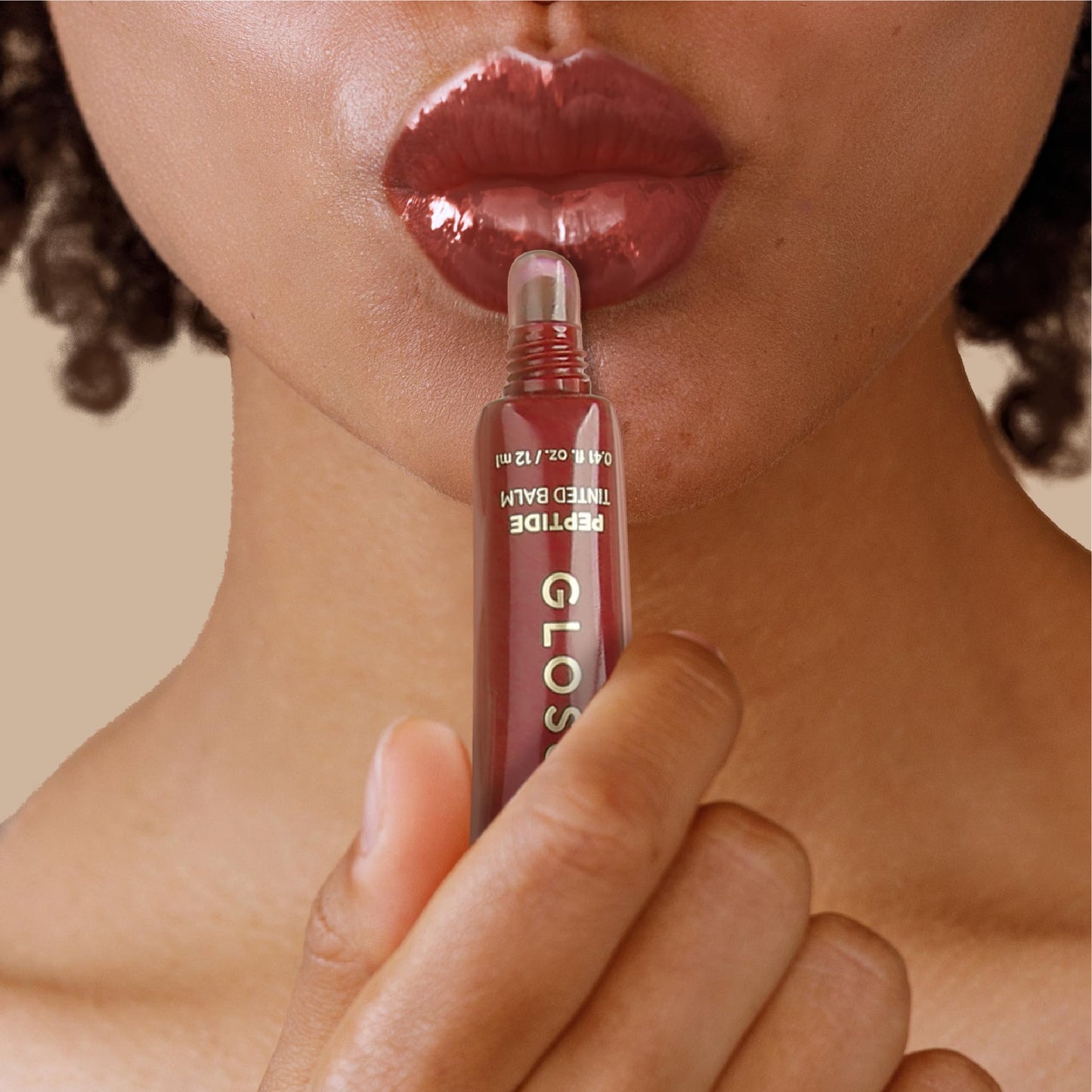 Absolute New York Gloss Slick Peptide Tinted Balm, Weightless and Non-Sticky, Soft Hydrated and Plump Lips (MLPT03 Strawberry Crush)