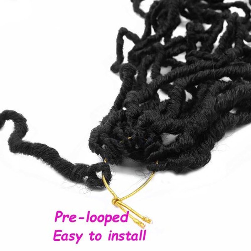 7 Packs Faux Locs Crochet Hair 30 Inch Soft Locs for Distressed Locs Butterfly Locs Crochet Hair for Women (30 Inch(Pack of 7) 1#)