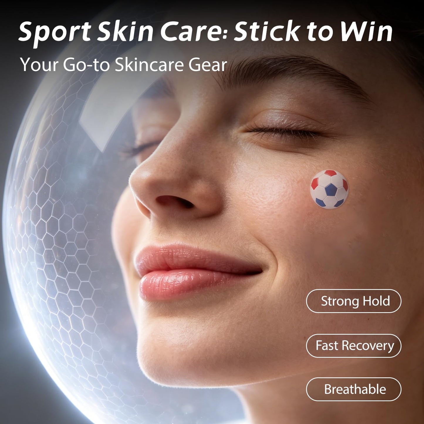 Anchiray American Flag & Soccer Design Hydrocolloid Pimple Patches for Face - Fun USA Face Patches for Game Day, World Cup & Party - Camouflages Blemishes, Absorbs Acne Overnight, 80 Counts