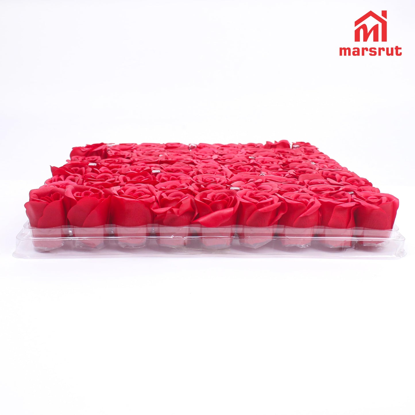 Marsrut 81Pcs Bath Soap Rose Flower, Scented Soap Rose Petals Body Soap for Valentine's Day, Wedding, Anniversary, Birthday, for Her Red