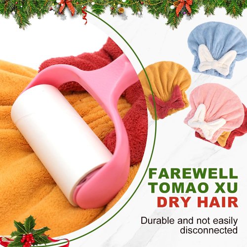 Coloday New Super Absorbent Hair Towel Wrap for Wet Hair, 2025 New Efficient Absorbent Hair Towel Wrap Microfiber Hair Towel, Upgrade Quick Drying Thickened Soft Bow Tie Hair Towel (2, Pink Blue)