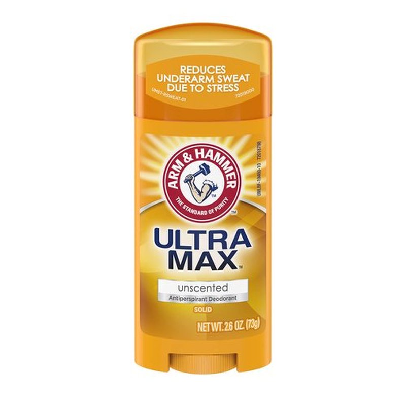 ARM & HAMMER ULTRAMAX Anti-Perspirant Deodorant Solid Unscented 2.60 oz (Pack of 2)