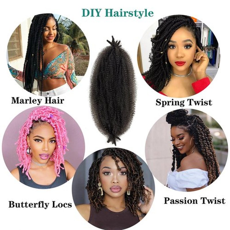 18 Inch Wrapping Hair for Soft Locs, Cuban Twist Hair 3 Packs Pre-Separated Springy Afro Twist Hair Extension for Women Kids, Kinky Afro Twist Crochet Hair Spring Twist Hair (3Packs, 4#)