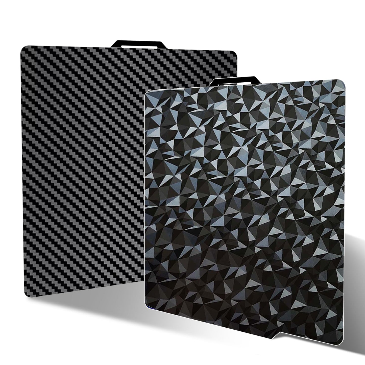 Sahvaim 3D Printer Platform PEO PET Bambu Lab Build Plate for Bambu Lab X2D/P2S/P1S/P1P/A1/X1C/X1/X1E,257x257mm Diamond +Carbon Fiber Spring Steel Plate Sheet Flexible 3D Printing Bed Plate