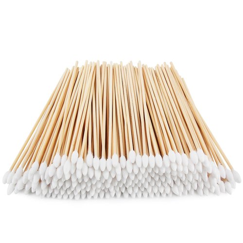 Yinghezu 200 Count Bamboo Cotton Swabs 6" Inch Long Pointed Cotton Swabs Cotton Tipped Applicator