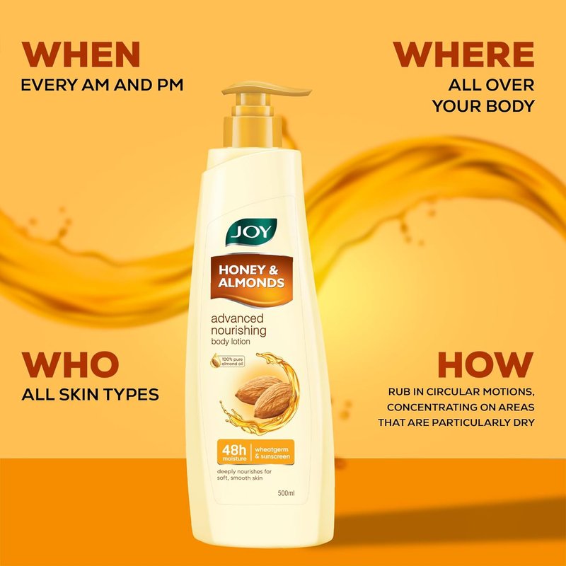 Nourishing Body Lotion with Honey & Almonds - Hydrating 500ml Moisturizer