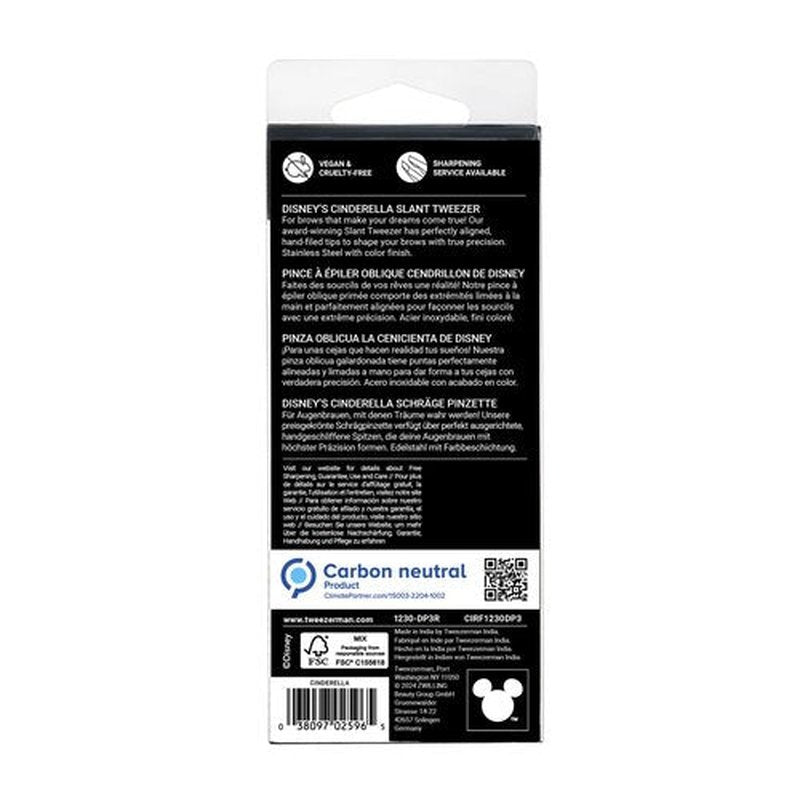 Tweezerman Cinderella Slant Tweezer - Eyebrow Tweezers for Women and Men