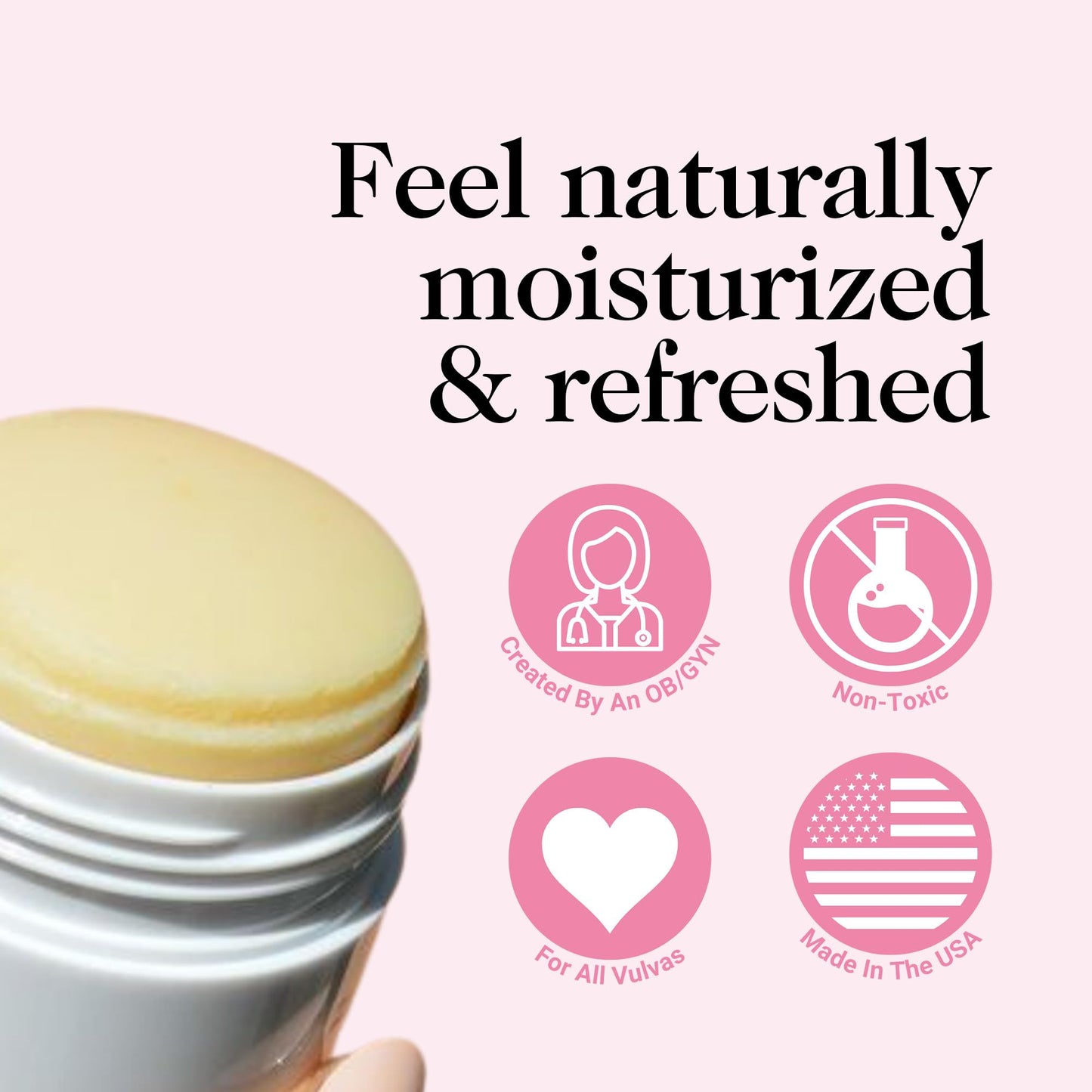 Kushae Natural Feminine Deodorant Stick for Women, Aluminum Free, All Natural Unscented and Fragrance Free Solid Deodorant Stick, 2 oz