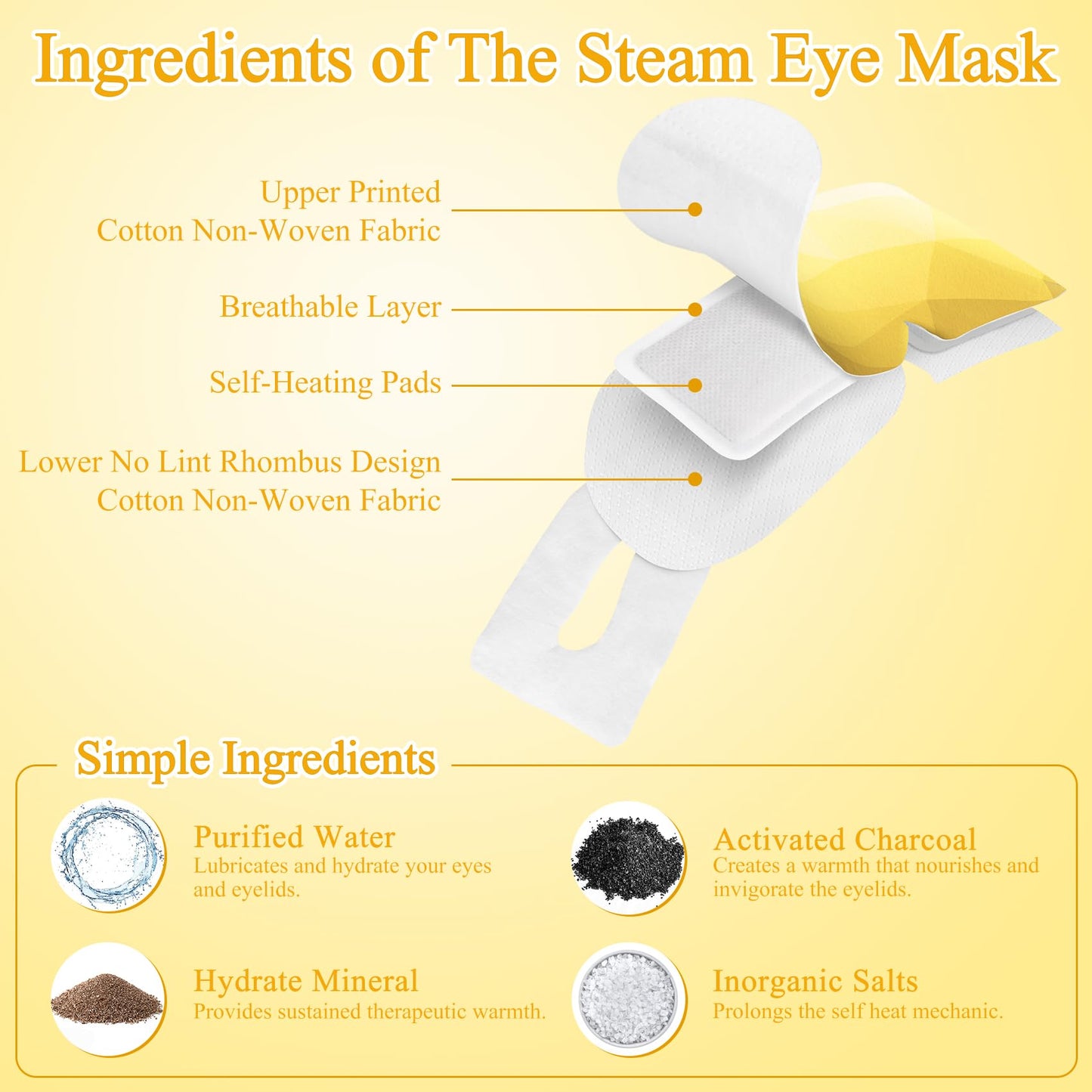 FRSHMORN 16Packs Steam Eye Mask, Heated Eye Mask for Sleeping, Warm Compress for Eyes, Self Heating Disposal Steam Mask for Home Sleep, Office, Spa, Travel Essentials Mothers Day Gifts (Chamomile)