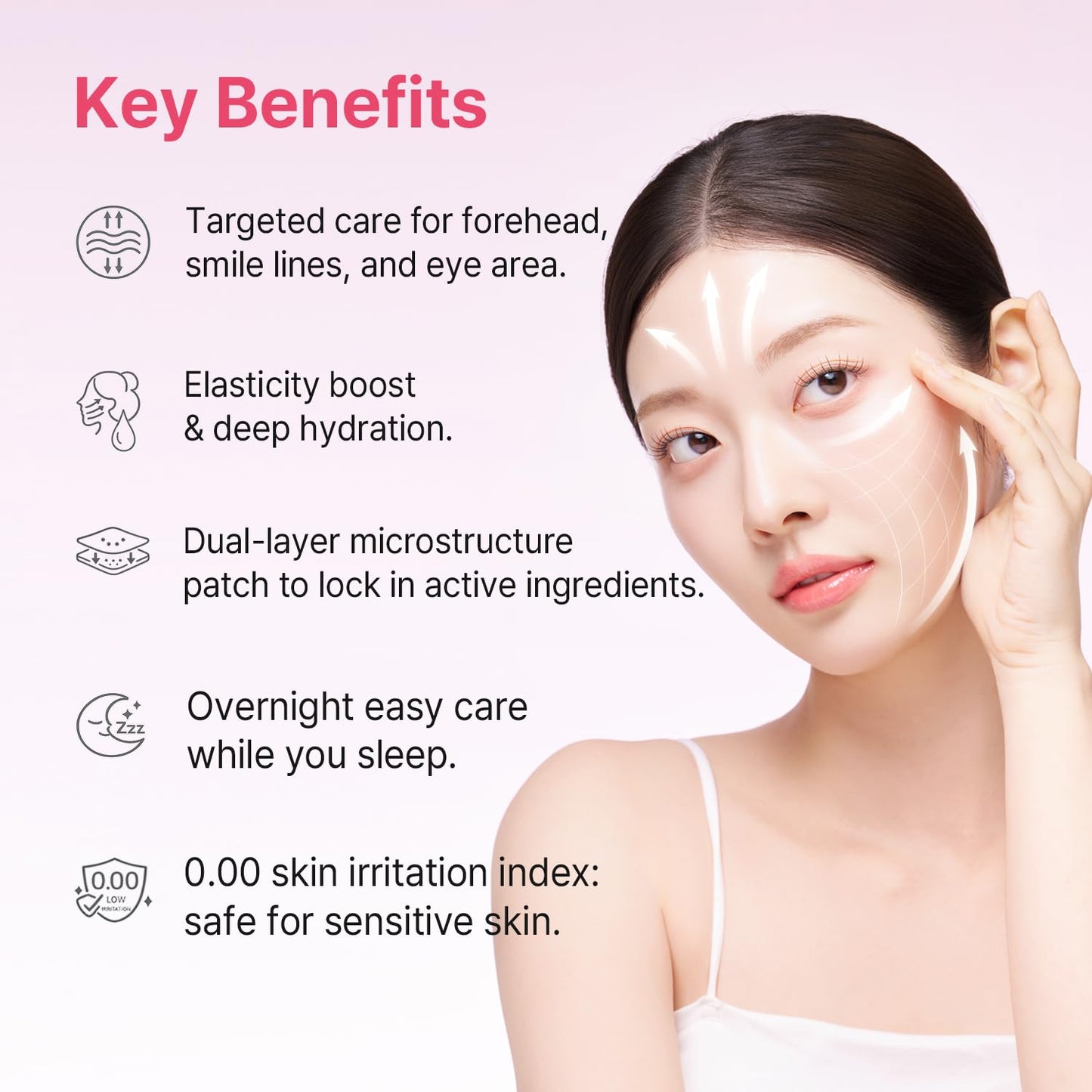 AVCA Collagen Dot Patches for Forehead Wrinkles – Korean Overnight Firming Patch for Smile Lines & Crow's Feet – Adenosine, Peptide & Hyaluronic Acid, 25 patches