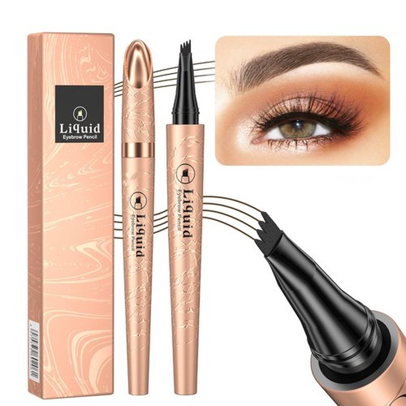 2 Pcs 2024 New Magic Eyebrow Pencil: 3D Waterproof Eyebrow Pen for Long-Lasting Wear, Delicate Microblading Eyebrow Pencil for Fine Natural Strokes (Light coffee+Dark coffee)