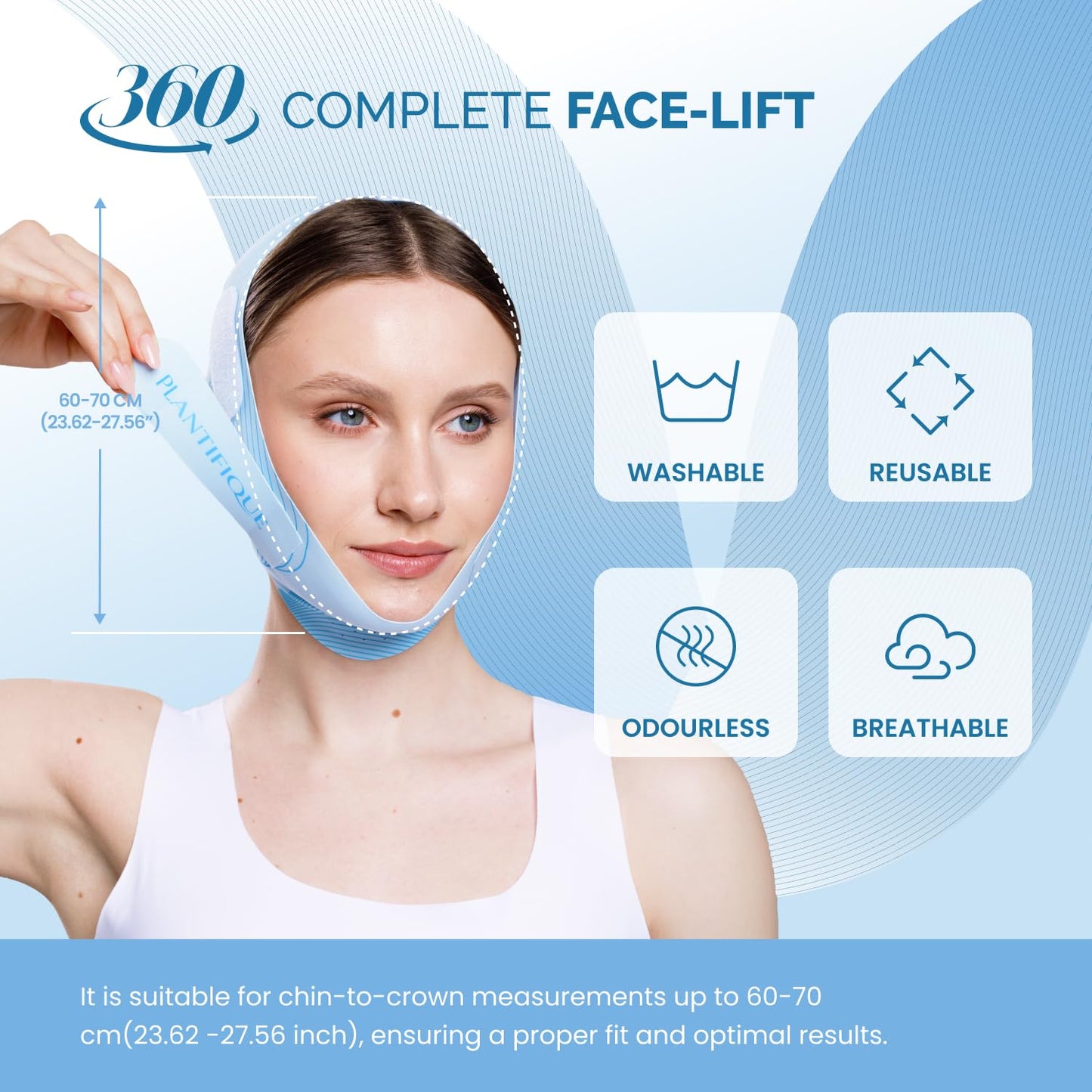 PLANTIFIQUE Chin Strap for Face Contouring - Reusable & Adjustable